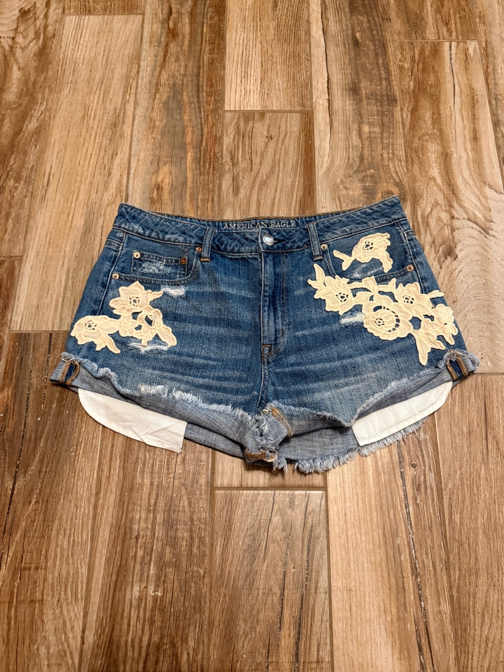 American Eagle Outfitters Floral Hi-Rise Festival Shorts